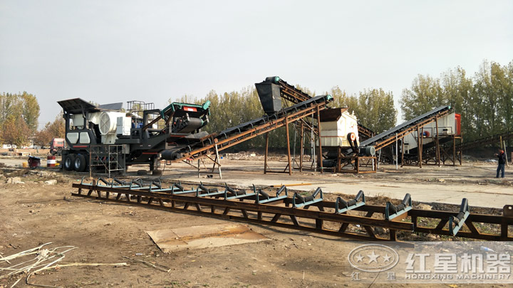 移動式石英砂生產線現場，可就近安排參觀